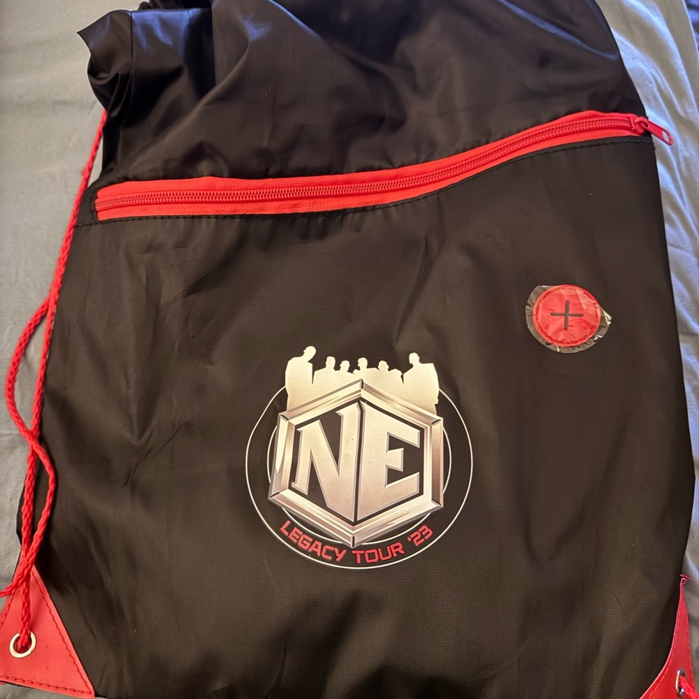 New Edition Legacy Tour '23 Black and Red Drawstring Bag
